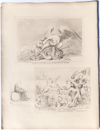 original James Gillray etchings The Vulture of the Constitution
Lord Chancellor Thurlow
The Bow to the Throne, alias the Begging Bow
